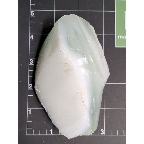 Clear White Infused Art Glass Cullet Glowing Manganese Slag Glass #4GX55 - Picture 6 of 6